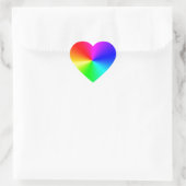Volledige spectrumregenboog hart sticker (Tas)