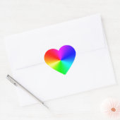 Volledige spectrumregenboog hart sticker (Envelop)