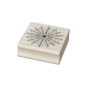 Volledige Spider Web Halloween Outline Rubberstempel