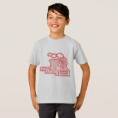 " volledige stoom vooruit " loco train roomrood ki t-shirt (Voorkant volledig)