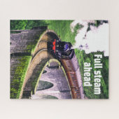 Volledige stoomaandrijving op brug legpuzzel (Horizontaal)