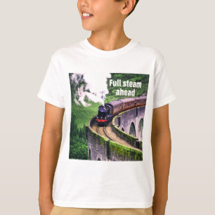 Volledige stoomaandrijving op brug t-shirt