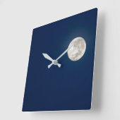 Volledige Super Moon | Peru Laka Titicaca Vierkante Klok (Hoek)