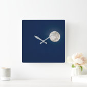 Volledige Super Moon | Peru Laka Titicaca Vierkante Klok (Huis)