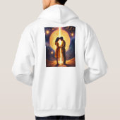 Volledige T_Shirt kleur wit liefde stijl... Hoodie (Achterkant)