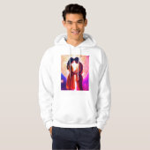 Volledige T_Shirt kleur wit liefde stijl... Hoodie (Voorkant volledig)