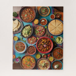 Volledige tafel van Mexicaans eten Legpuzzel