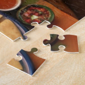 Volledige tafel van Mexicaans eten Legpuzzel (Zijkant)