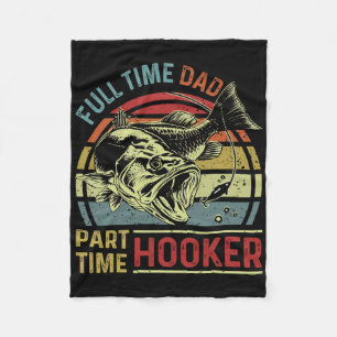 Volledige tijd papa deeltijds grappige visser vade fleece deken