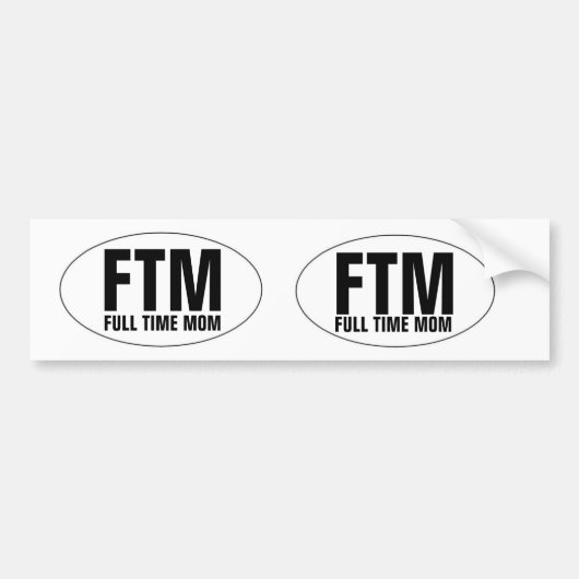 VOLLEDIGE TIJDMOMMER BUMPERSTICKER (Voorkant)
