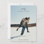 Volledige Twee Foto Minimalistische Gelukkige Alle Feestdagenkaart (Voorkant)