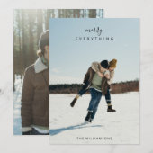 Volledige Twee Foto Minimalistische Gelukkige Alle Feestdagenkaart (Voorkant / Achterkant)