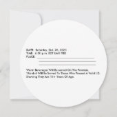 Volledige uitnodiging voor een Moon Party (Achterkant)