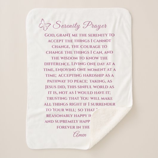 Volledige versie Serenity Prayer Blanket Sherpa Deken (Voorkant)