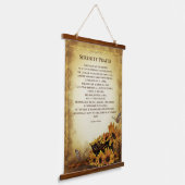 Volledige versie van Serenity Prayer door Reinhold Hangend Wandkleed (Gebogen)