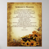 Volledige versie van Serenity Prayer door Reinhold Poster (Voorkant)