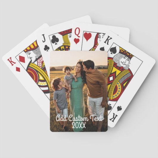 Volledige verticale foto - aangepaste scripttekst pokerkaarten (Achterkant)