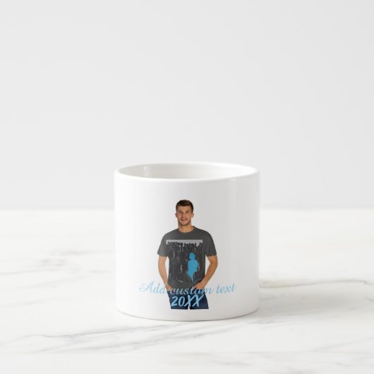 Volledige Verticale Foto - Script Aangepaste Tekst Espresso Kop (Voorkant)