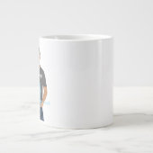 Volledige Verticale Foto - Script Aangepaste Tekst Grote Koffiekop (Voorkant)