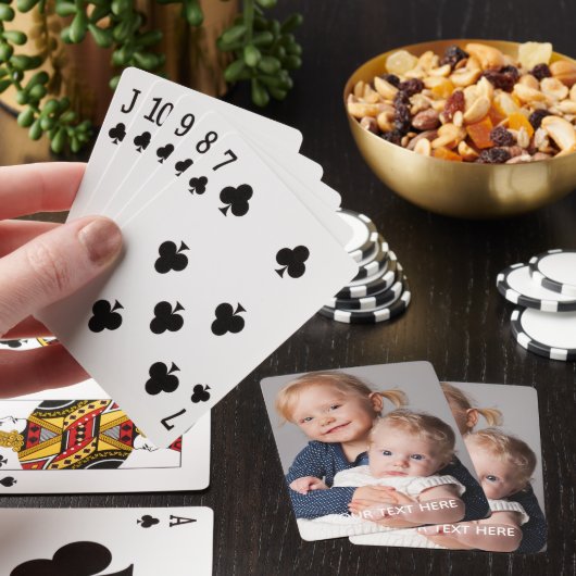 Volledige Verticale Foto Script Aangepaste Tekst P Pokerkaarten (Insitu)