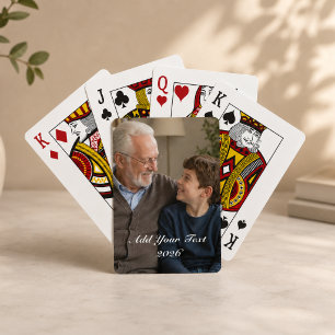 Volledige Verticale Foto - Script Aangepaste Tekst Pokerkaarten