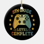 Volledige videogames op 8e niveau keramisch ornament (Achterkant)