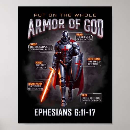 Volledige Wapenrusting Van God Christelijke Kinder Poster (Voorkant)