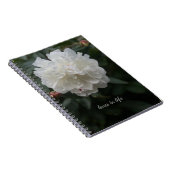 Volledige witte pioen notitieboek (Rechterzijde)