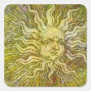  volledige zonnezijde vierkante sticker