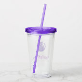 VolledigNippy Tumbler Paars Cat Acryl Drinkbeker (Achterkant)
