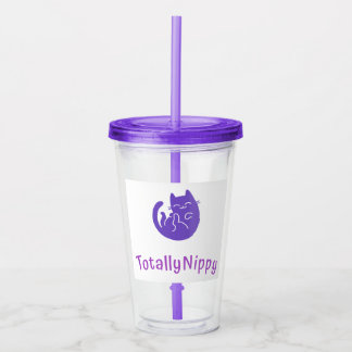 VolledigNippy Tumbler Paars Cat Acryl Drinkbeker