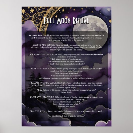 Vollemaans Paganistisch Ritueel & Gebedenboek van Poster (Voorkant)