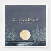 Vollemaansbos en meer bruiloft servetten (Voorkant)