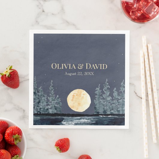 Vollemaansbos en meer bruiloft servetten (Insitu)