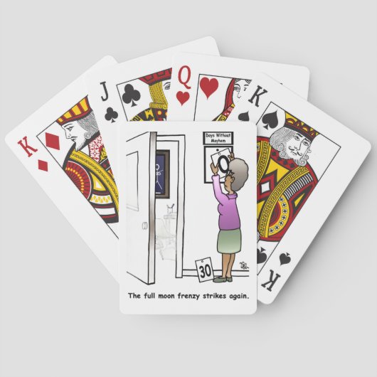 Vollemaanswaanzin Grappig Pokerkaarten (Achterkant)