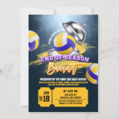 Volley Ball Einde van het Seizoen Banket Party Uit Kaart (Voorkant)