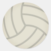 Volley-Ball Emoji Ronde Sticker (Voorkant)