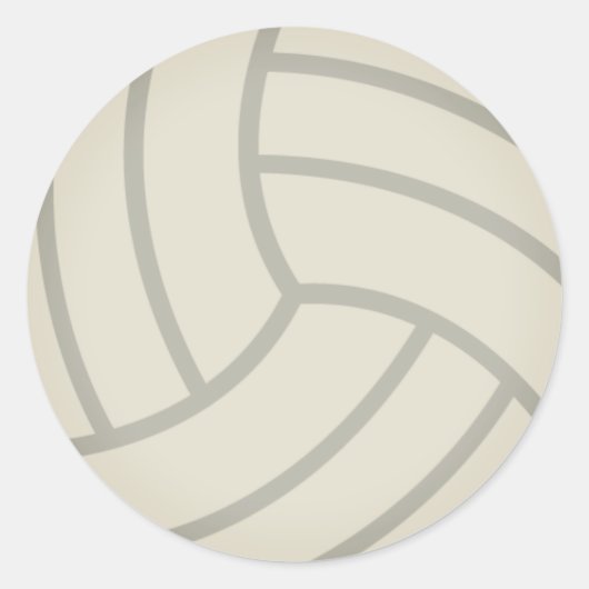 Volley-Ball Emoji Ronde Sticker (Voorkant)
