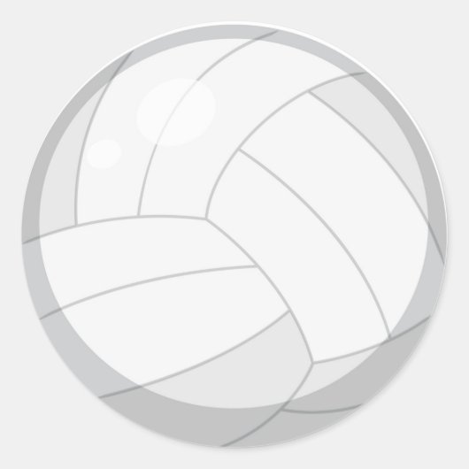 Volley Ball Klassieke Ronde Sticker (Voorkant)