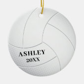 Volley Ball Persoonlijke Kerstmis Keramisch Ornament (Voorkant)