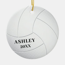 Volley Ball Persoonlijke Kerstmis Keramisch Ornament