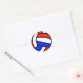 Volley Ball Ronde Sticker (Envelop)