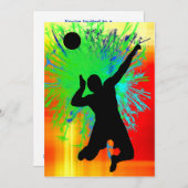 Volley Ball Service Fireworks Kaart (Voorkant / Achterkant)