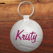 Volley Ball Volleyball Sportnaam Sleutelhanger (Voorkant)