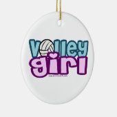 Volley Girl Keramisch Ornament (Rechts)