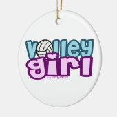 Volley Girl Keramisch Ornament (Links)