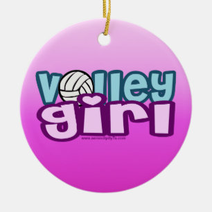 Volley Girl Keramisch Ornament