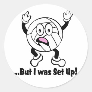 Volley guy ronde sticker