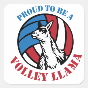 Volley Llama Gift Giving Swag Vierkante Sticker