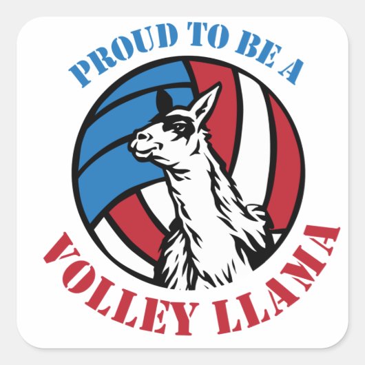 Volley Llama Gift Giving Swag Vierkante Sticker (Voorkant)